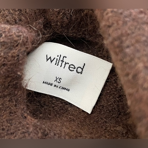 Wilfred Lorin Brown Alpaca Wool Blend Sweater Size XS - Picture 8 of 10